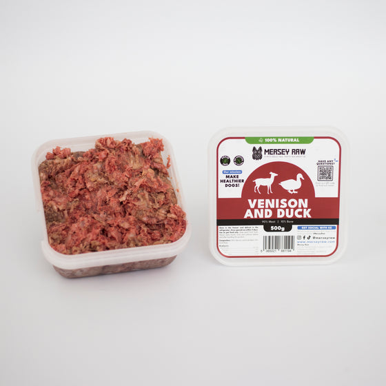 Venison and Duck - Raw Dog Food Mince 1KG