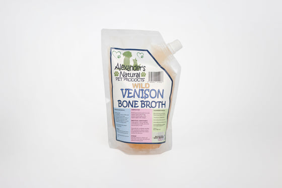 Merseyraw Dog Food Alexanders Natural Venison Bone Broth Pouch - 500ml